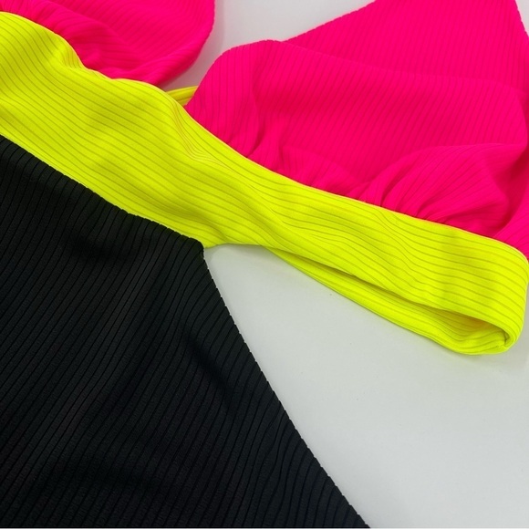 Beach Bunny Nina Full One Piece in Pink Yellow Black Size XL - Picture 7 of 13